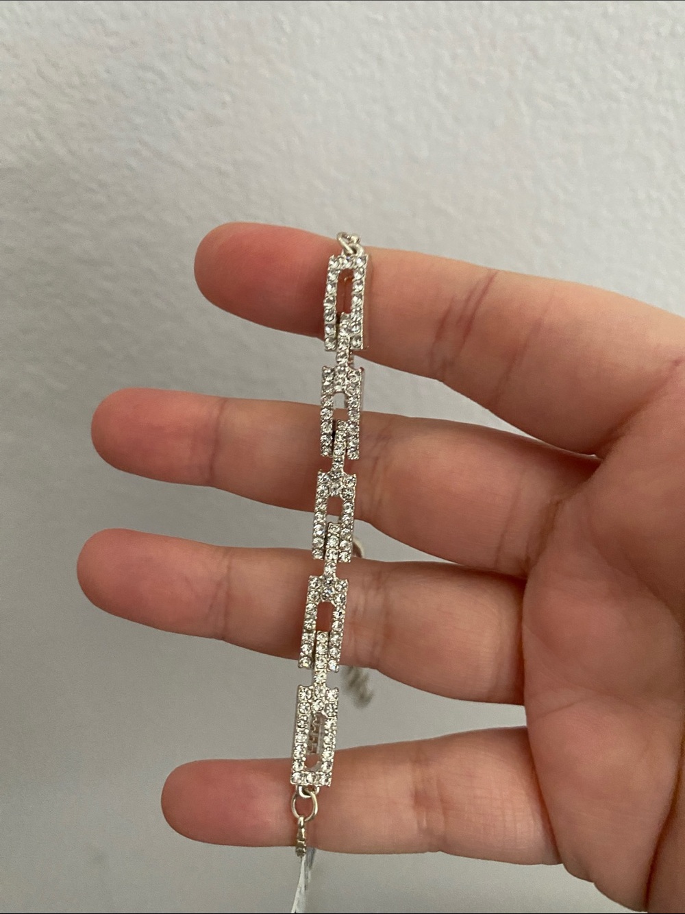 Icing Silver Crystal Link Adjustable Bracelet